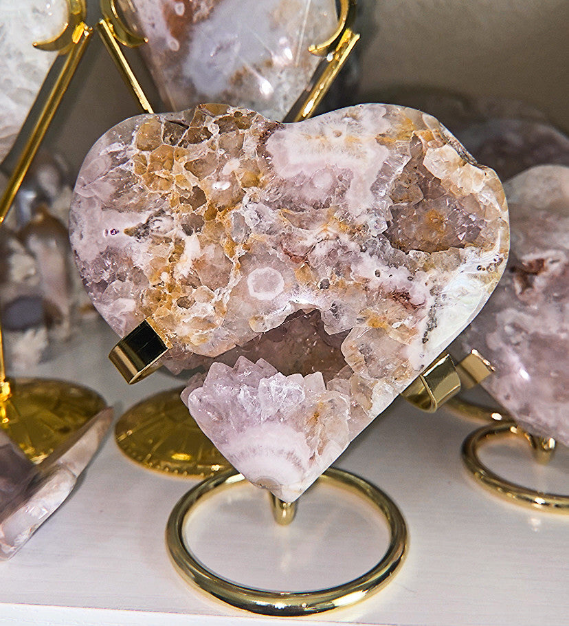 pink amethyst heart