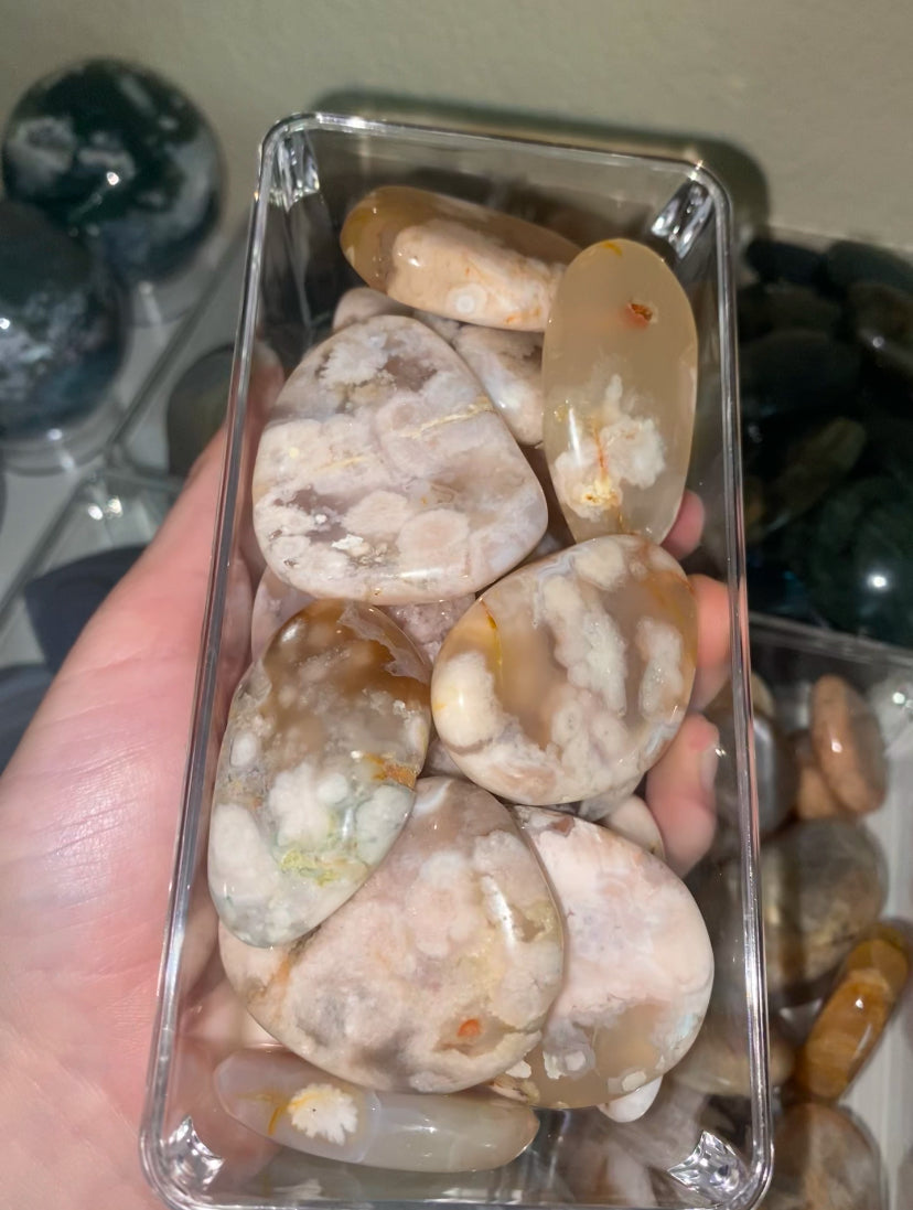 flower agate flatstone