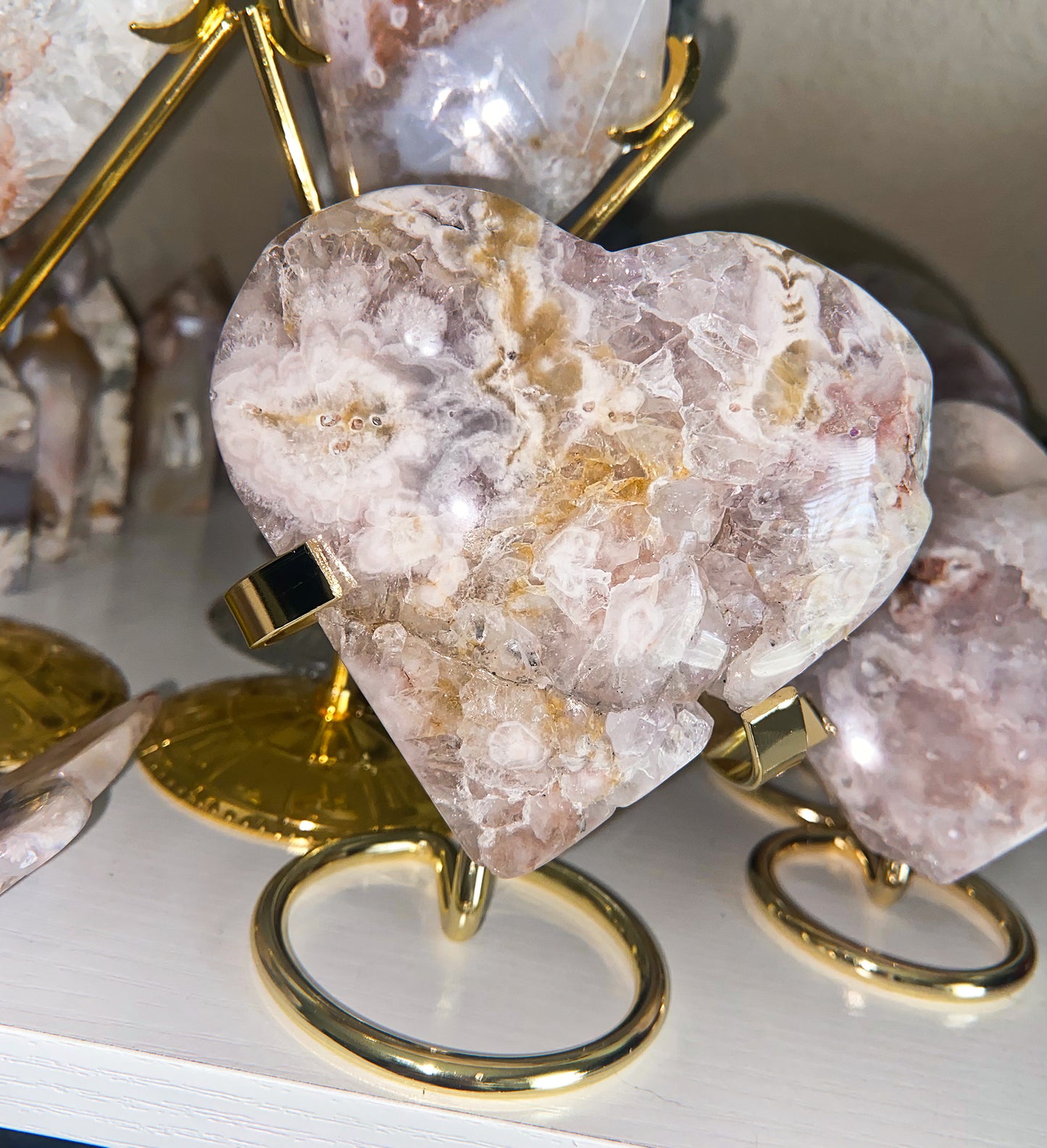pink amethyst heart